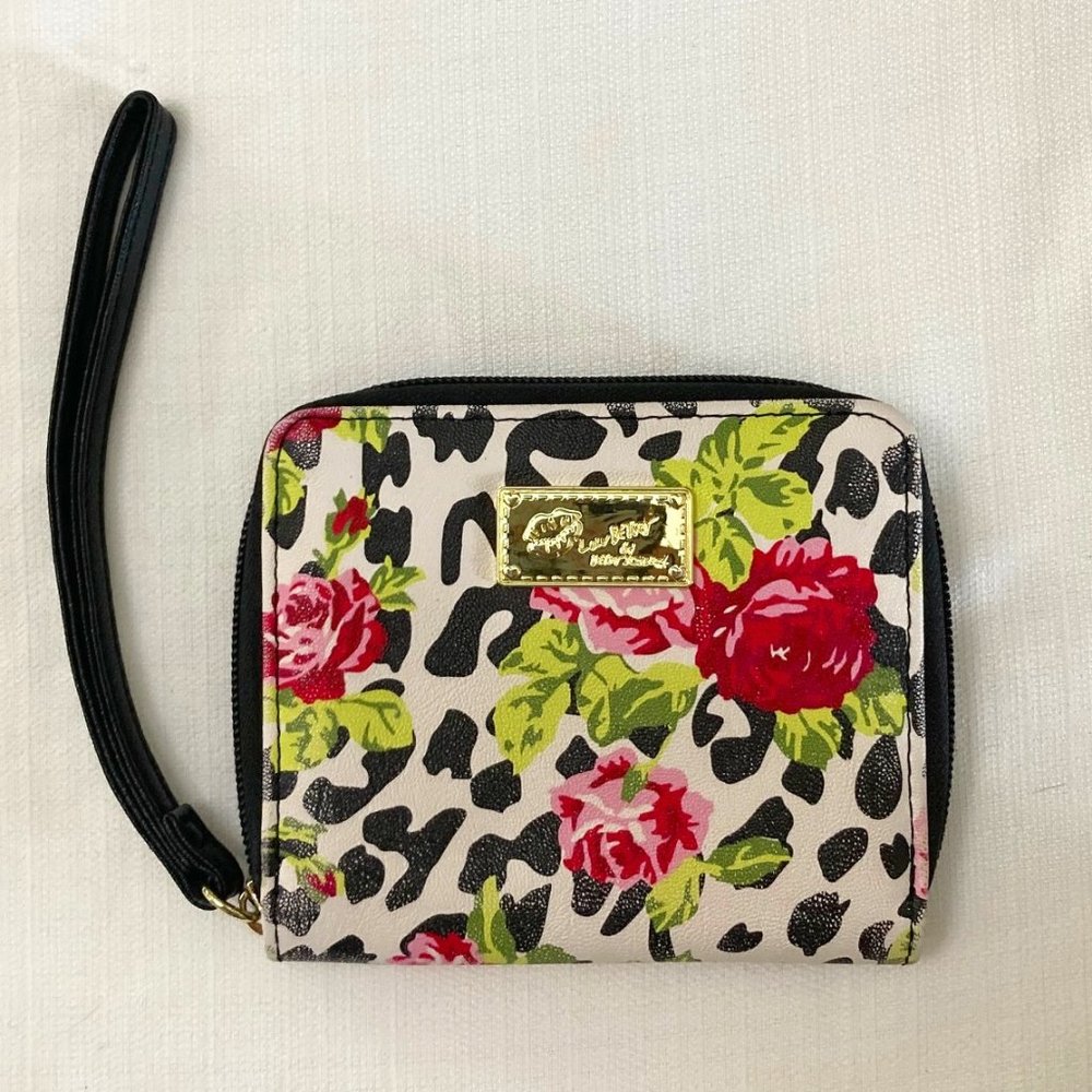 Betsey Johnson Floral/AnimalPrint Wristlet